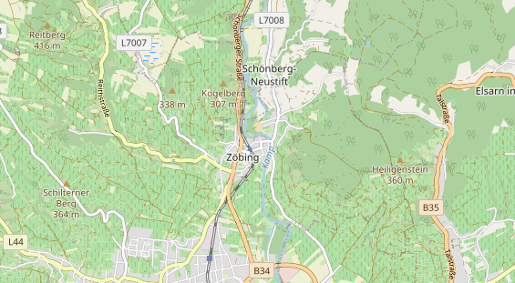 Excursiebestemming op kaart