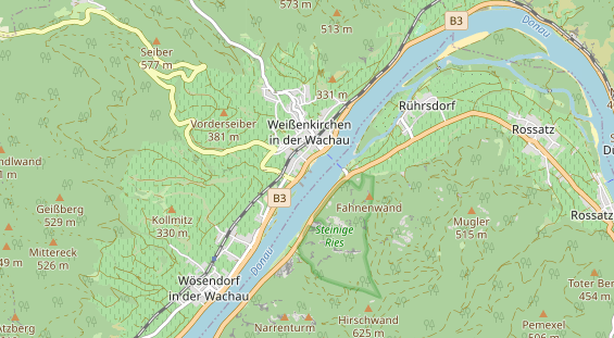 Destinazione dell'escursione sulla carta