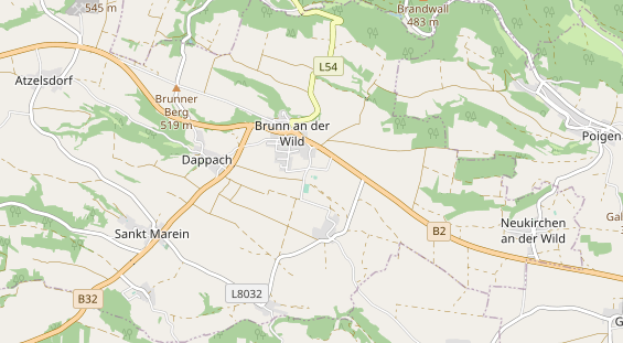 Destination d'excursion sur la carte