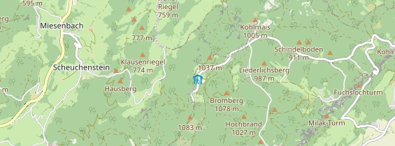 Destination d'excursion sur la carte