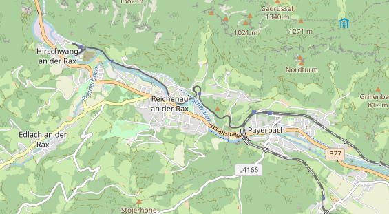 Excursiebestemming op kaart