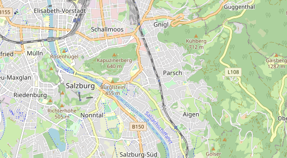 Excursiebestemming op kaart