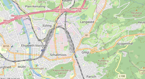 Destinazione dell'escursione sulla carta