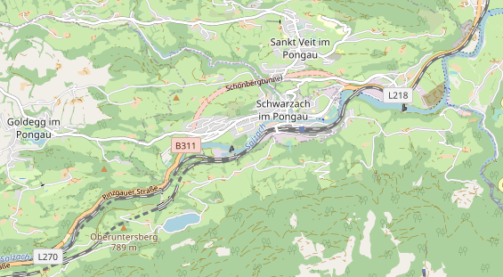Destinazione dell'escursione sulla carta