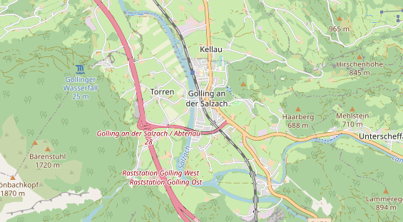 Destinazione dell'escursione sulla carta