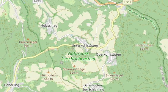 Destinazione dell'escursione sulla carta