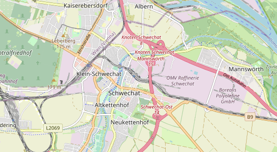 Excursiebestemming op kaart