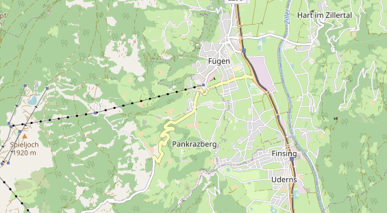 Excursiebestemming op kaart