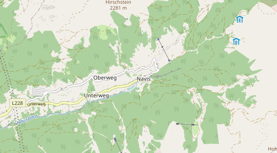 Excursiebestemming op kaart