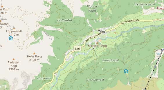 Excursiebestemming op kaart