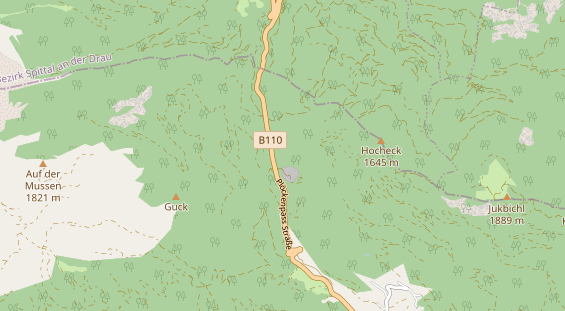 Destination d'excursion sur la carte