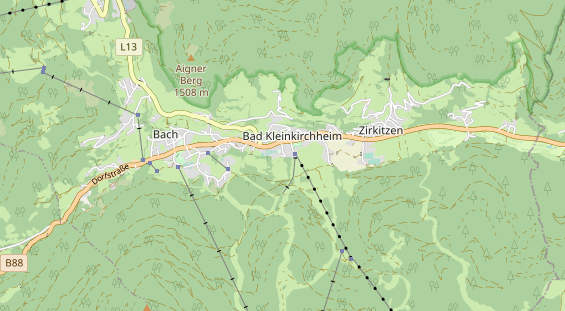 Destination d'excursion sur la carte