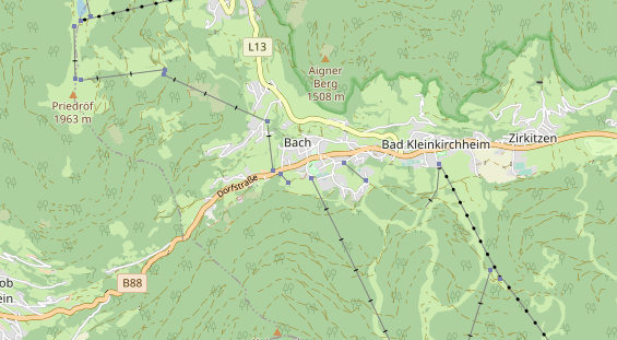 Excursiebestemming op kaart