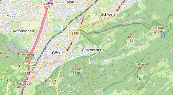 Destination d'excursion sur la carte