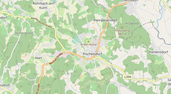 Destinazione dell'escursione sulla carta