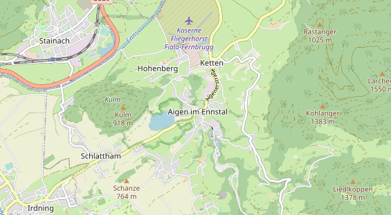 Excursiebestemming op kaart