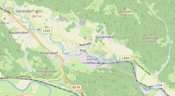 Destination d'excursion sur la carte