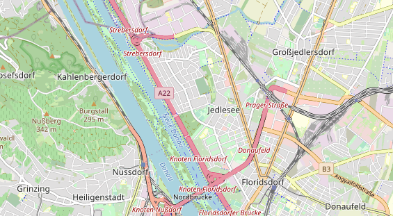 Excursiebestemming op kaart