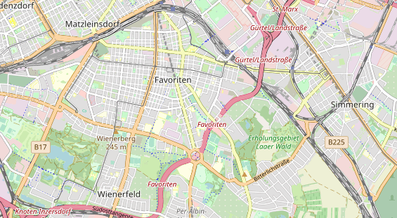 Destinazione dell'escursione sulla carta