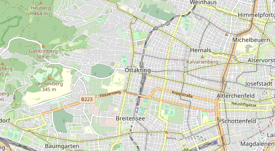 Excursiebestemming op kaart