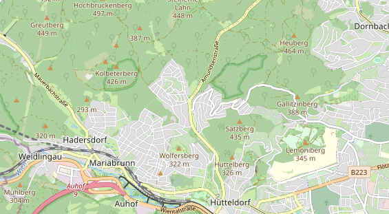 Destination d'excursion sur la carte