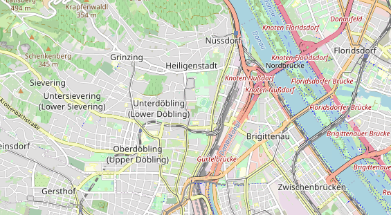 Destinazione dell'escursione sulla carta