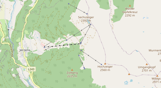 Excursiebestemming op kaart