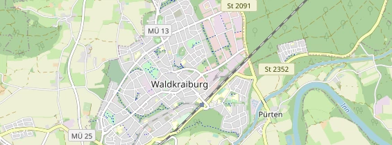 Excursiebestemming op kaart