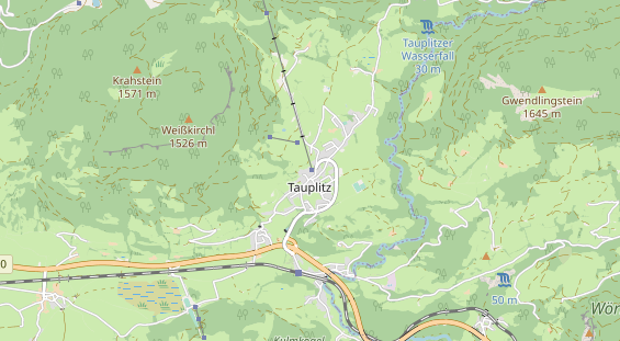 Excursiebestemming op kaart