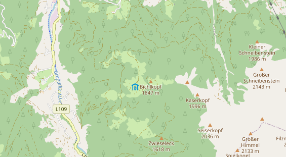 Destination d'excursion sur la carte