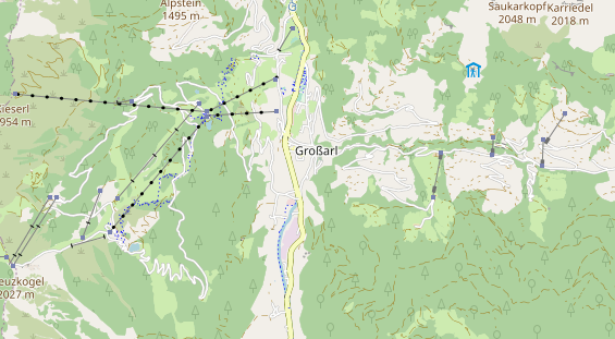Excursiebestemming op kaart