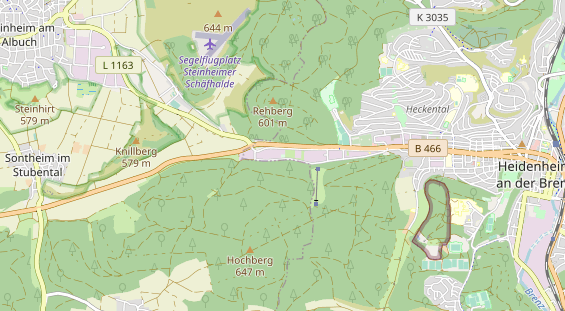 Destination d'excursion sur la carte