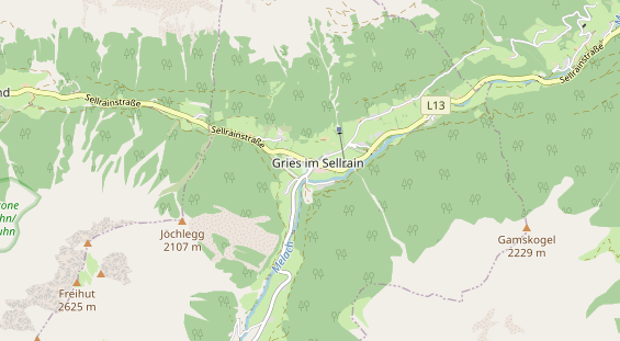 Destination d'excursion sur la carte