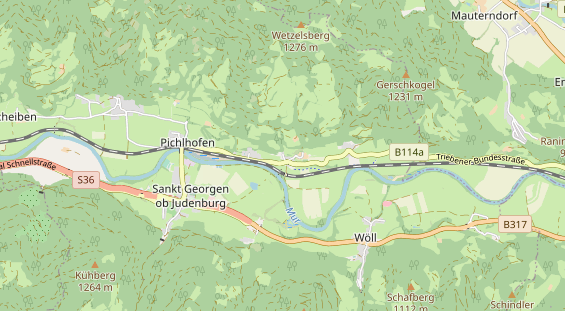 Excursiebestemming op kaart