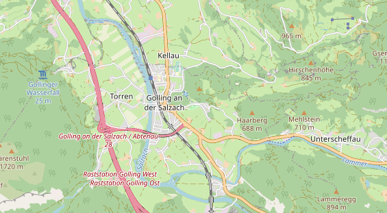 Excursiebestemming op kaart