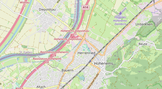 Excursiebestemming op kaart