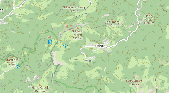 Destination d'excursion sur la carte