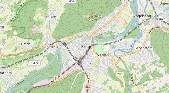 Excursiebestemming op kaart