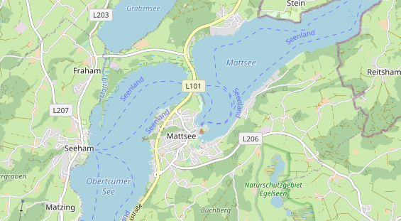 Destination d'excursion sur la carte