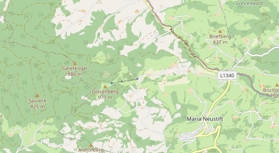 Excursiebestemming op kaart