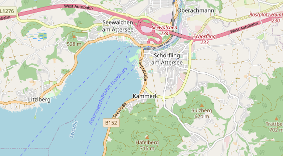 Excursiebestemming op kaart