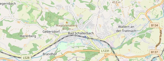 Excursiebestemming op kaart