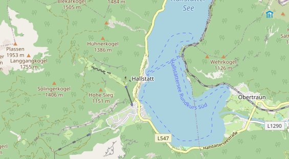 Excursiebestemming op kaart