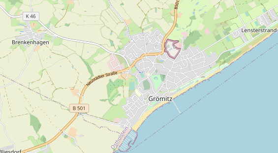 Excursiebestemming op kaart