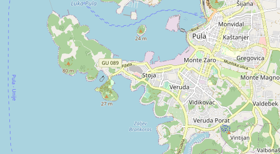 Destinazione dell'escursione sulla carta