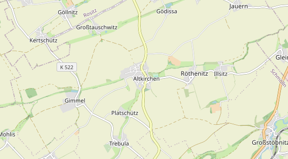 Excursiebestemming op kaart