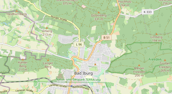 Excursiebestemming op kaart