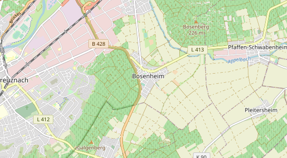 Excursiebestemming op kaart