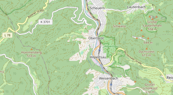 Excursiebestemming op kaart