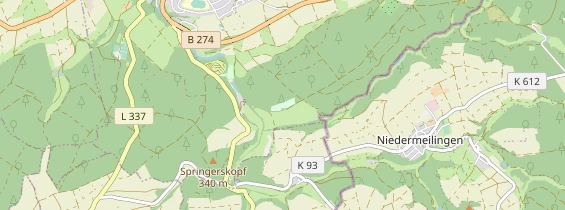 Destinazione dell'escursione sulla carta